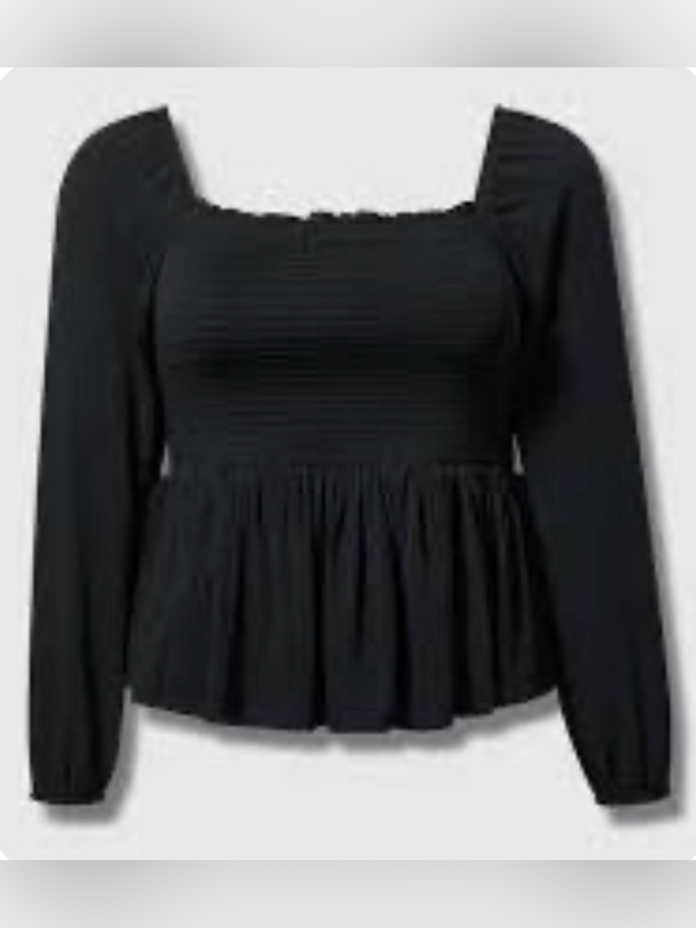 Large Andree By Unit Black Smocked Blouse